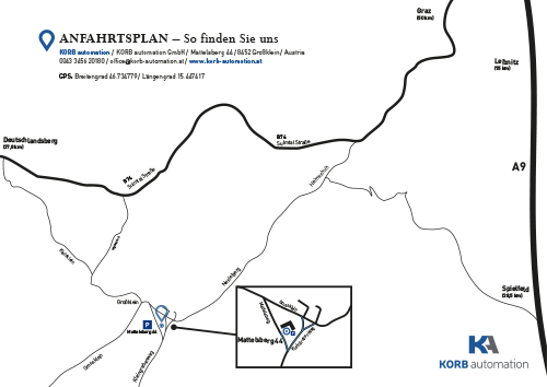 anfahrtsplan Korb automation Mittelsberg